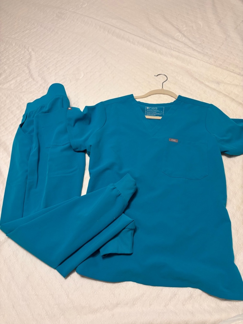 Figs Teal Blue Women's Medical Scrub Top
